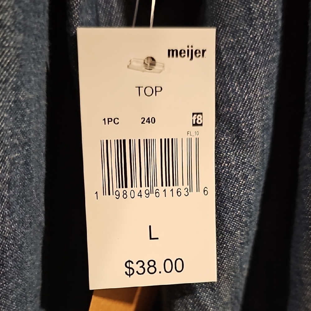 Angels Dark Blue Denim Shirt - Picture 4 of 5